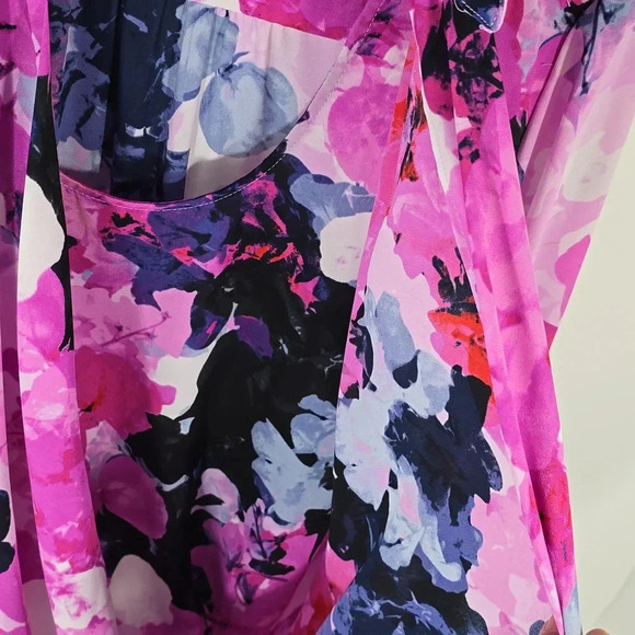 {Alfani} Women's Floral Abstract Print Drape Front Blouse - Size 8 - Picture 10 of 11